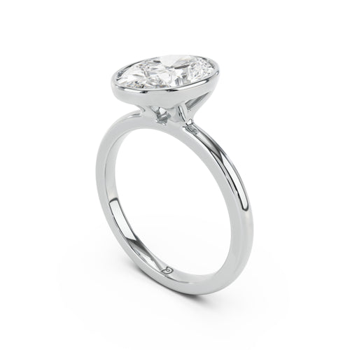 Eloise Antique Cut Cushion Bezel Solitaire